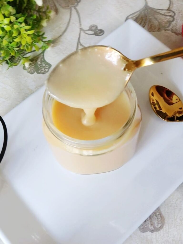 Condensed milk in a jar